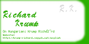 richard krump business card